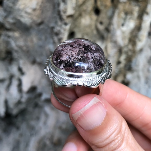 Phantom quartz (Garden quartz) Ring Size 6 - Picture 6 of 8